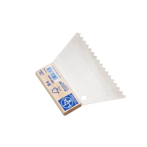 Spatola dentata LUX Classic con dentatura extra grossa, larghezza 180mm, per applicazione adesivo.