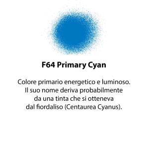 Macchia di colore ciano per colori fai-da-te, tonalità F64 Primary Cyan.