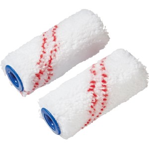 Set di 2 rulli per vernice LUX, larghezza 6 cm, per verniciatura liscia su piccole superfici.