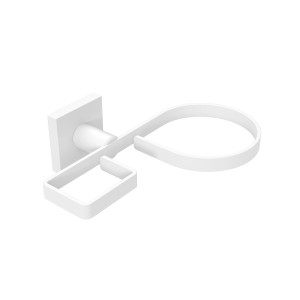 Supporto a parete bianco t.b.t. per accessori bagno e contenitori.
