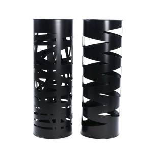 Portaombrelli tondo in metallo Ø17,5xH49 cm nero design assortiti