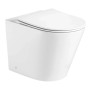 WC sospeso bianco (t.b.t.) con scarico senza brida.