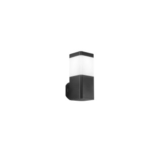Applique LED Intec Focus da esterno quadrata nera 13 x 10 cm
