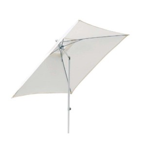 Ombrellone a braccio t.b.t. con telo rettangolare color crema.