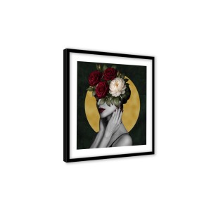 Stampa incorniciata 25x25 cm set fiori - donna 2