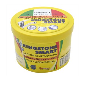 Contenitore giallo di pasta detergente Kingstone Smart per superfici.