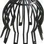Protezione per foglie nera in plastica per grondaie.