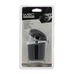 t.b.t. Cestino auto nero con bordo cromato, accessori interni auto.