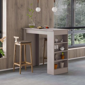 Penisola Swallow con piano e struttura mocha 117x54x102 cm