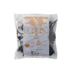 t.b.t. Sistema di livellamento per piastrelle, contenuto in sacchetto trasparente.