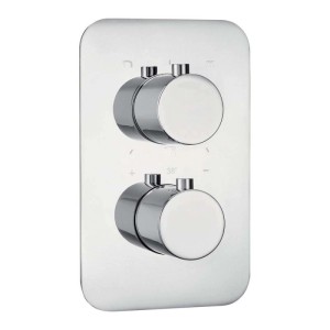 Piastra esterna per box termostatico Idrostile serie Batabanó cromo lucido