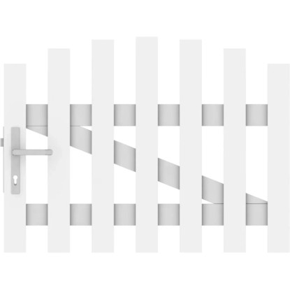 Cancello per recinzione da giardino Longlife Cara bianco rotondo 106x70/80 cm