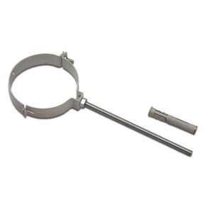 Coppia collari per tubi fumo con tassello Ø 60 mm bianco