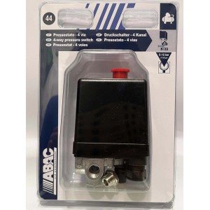 Pressostato a 4 vie da 1/4" femmina ABAC per compressore aria