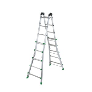 Scala in alluminio 5+5 pioli marchio "Selecta", portata 125kg