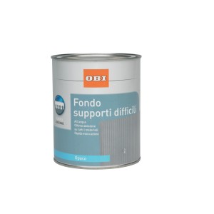 Primer universale OBI grigio opaco, barattolo da 750ml. Fondo universale per diverse superfici.