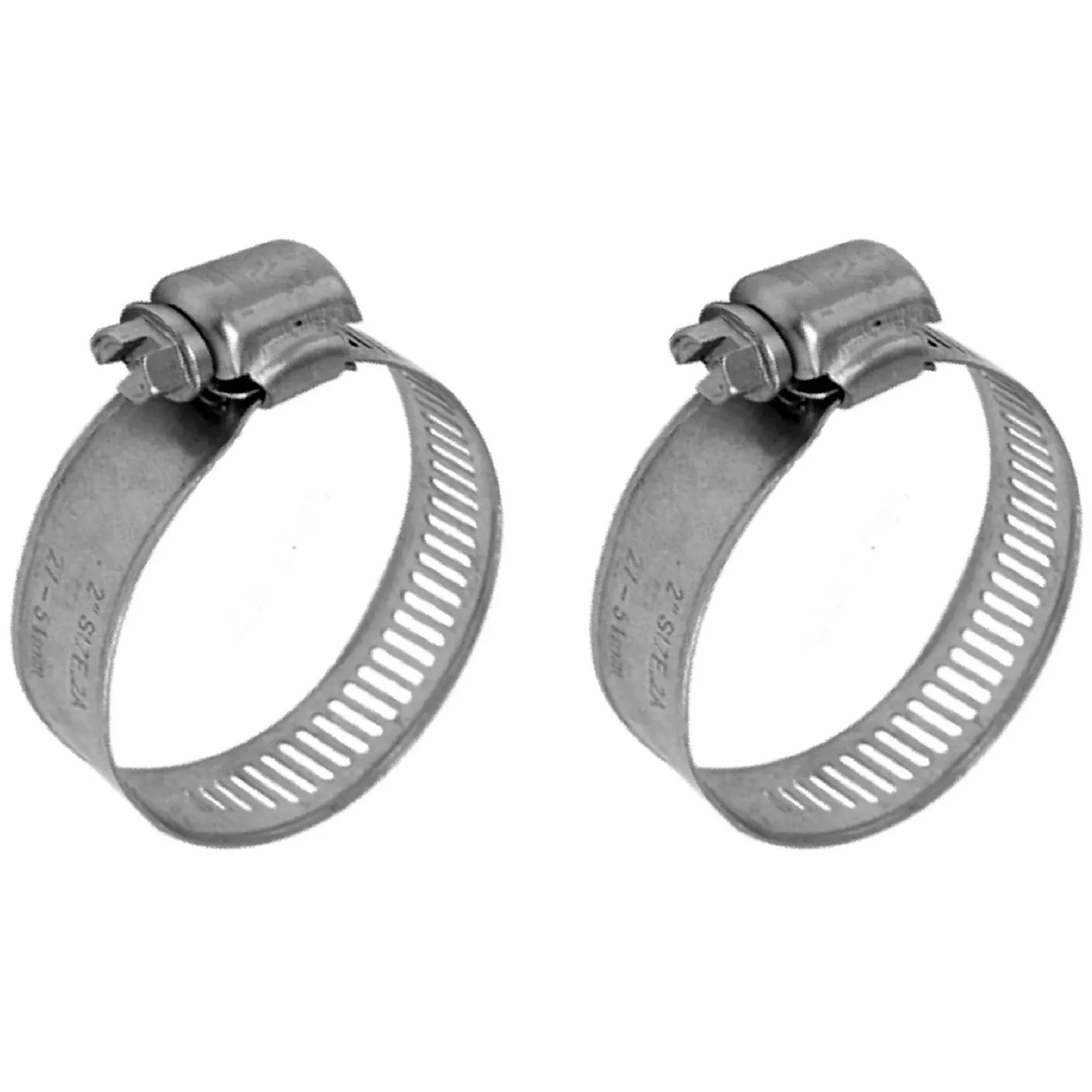 Due fascette stringitubo in metallo per connessioni strette.