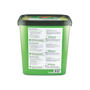 Secchio verde di concime per prati a lunga durata t.b.t., 7,5 kg.