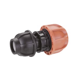 Raccordo t.b.t. per irrigazione interrata, marrone/nero.