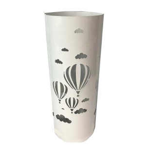 Portaombrelli tondo in metallo Colorado bianco Ø 19,5xH49 cm