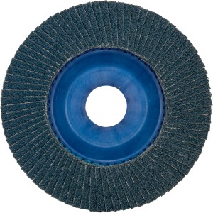 Disco lamellare blu per smerigliatrici angolari.
