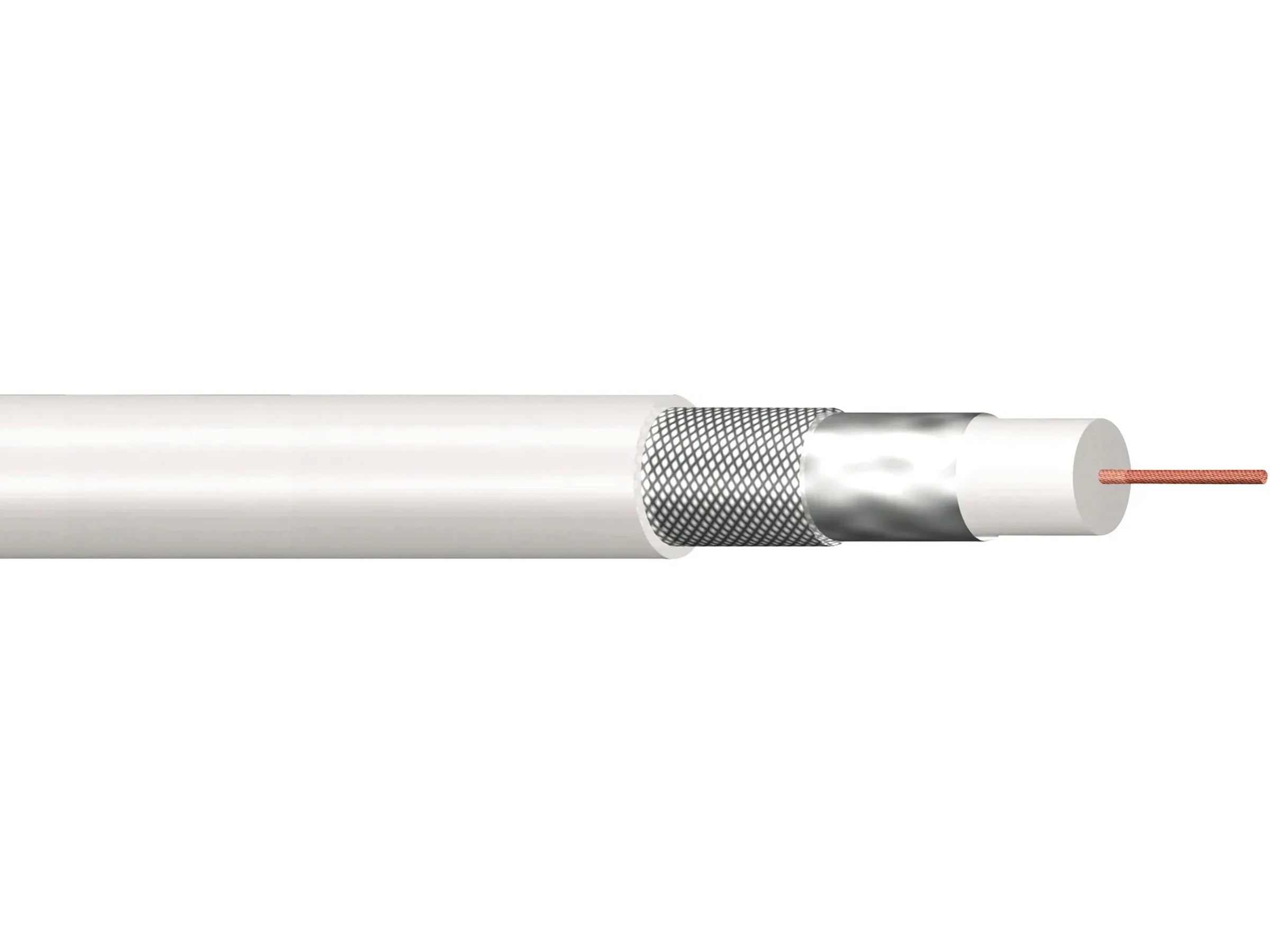 Cavo Coassiale RG6 3 Metri Bianco Per Antenna TV Digitale, Satellite Freesat, Sky - SSM