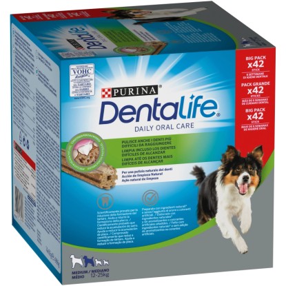 Masticativi per cane multipack Purina Dentalife Medium 42 stick