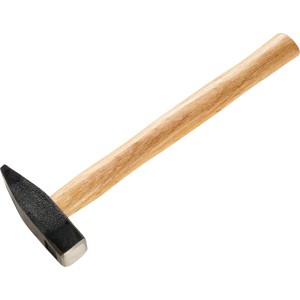 Martello da fabbro 500 g con manico in legno duro e testa in acciaio per la lavorazione dei metalli.