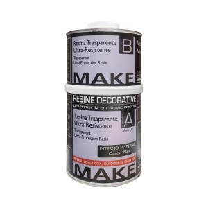 Resina trasparente ultra-resistente bicomponente base solvente Opaca 1 l