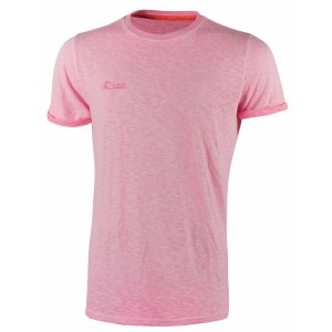 T-shirt rosa t.b.t. per abbigliamento da lavoro.