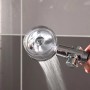 Doccetta t.b.t. con testa trasparente e getto d'acqua in azione.