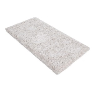 Tappeto a pelo lungo beige rettangolare