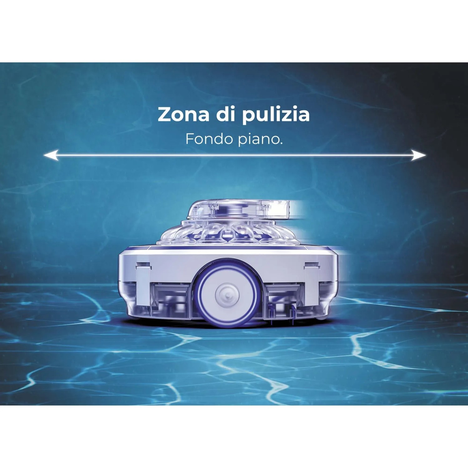 Robot per piscina Gre grigio senza fili 4.000 mAh.