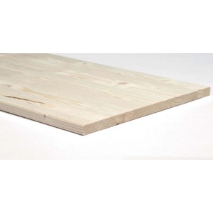 Asse di legno piallato di colore chiaro, ideale come Listelli piallati per vari progetti di costruzione.