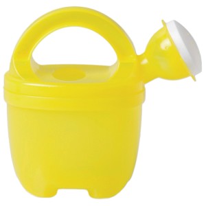 Annaffiatoio giallo per bambini, ideale per il giardinaggio e il gioco all'aperto.