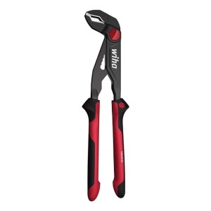 Pinza per pompe d'acqua Wiha Industrial, nero-rosso, con pulsante per tubi e dadi.