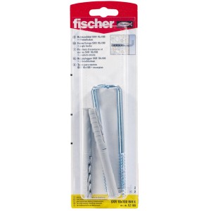 Fischer Tassello a gambo lungo SXR 10x100 con gancio, 2 pezzi, per fissaggi sicuri.