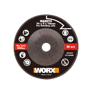 t.b.t. Disco abrasivo per smerigliatrici angolari, marca WORX, accessorio per levigatrici.