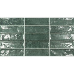 Piastrelle da parete verdi, rettangolari, finitura lucida. Ideali per bagno e cucina.