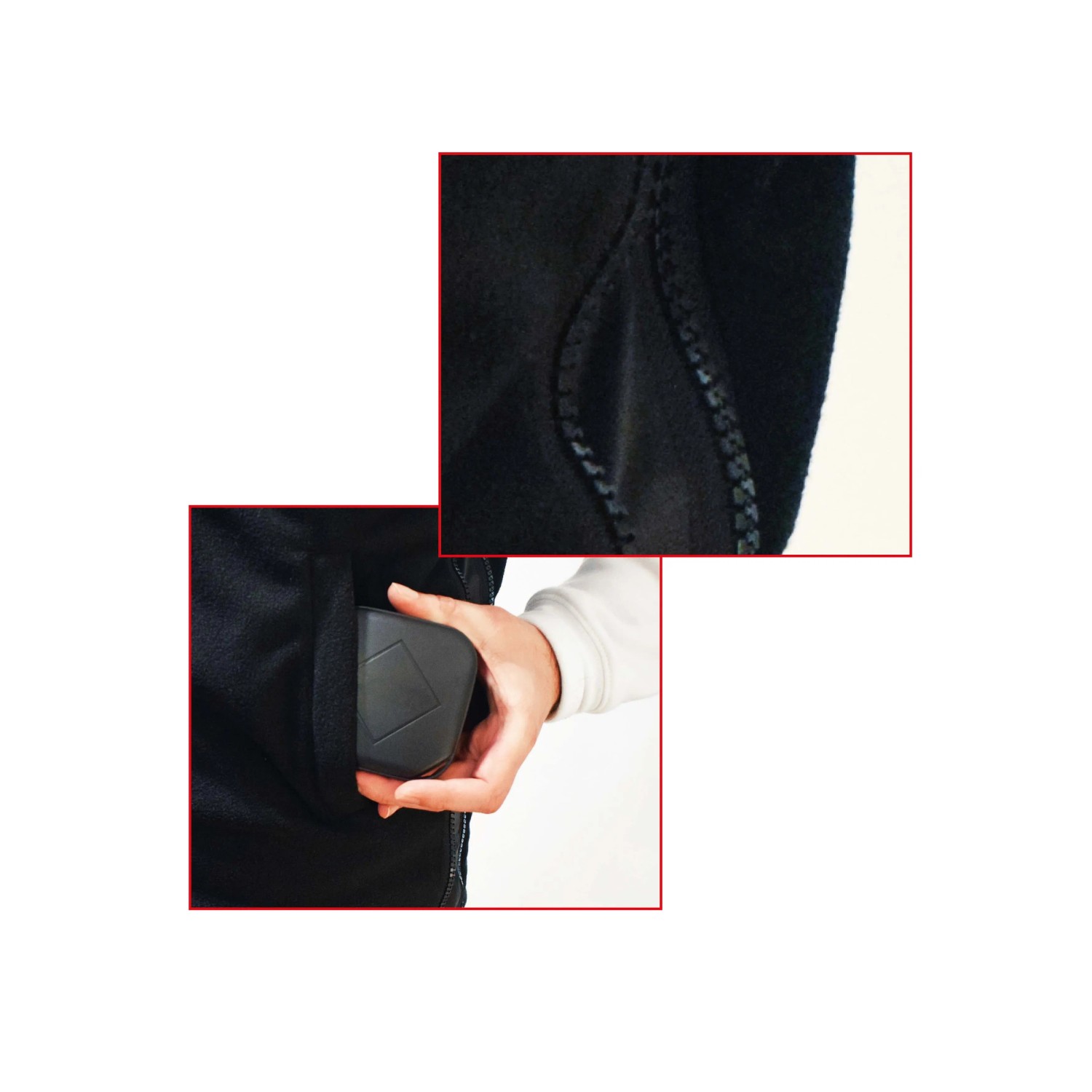 Dettaglio: Abbigliamento da lavoro t.b.t. nero con tasca e zip.