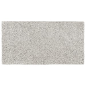 Tappeto a pelo lungo rettangolare grigio