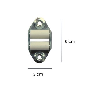 Guidacinghia tapparelle verticale rulli ferro plastica 30x60 mm