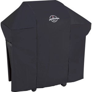 Copertura nera per grill Jamestown per grill a gas Maddox a 2 bruciatori, protegge da vento e intemperie.