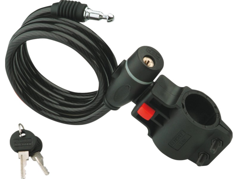 Lucchetto A Spirale Per Bici Burg-Wächter 150 Cm - Antifurto Con Cavo In Acciaio E Supporto | 2 Chiavi Incluse - Foto 8