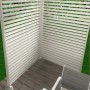 Parete a lamelle bianca come schermo per la privacy per gazebo. Accessorio per gazebo.