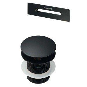 Kit per vasca piletta e tappo troppopieno vasca nero