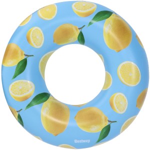 Ciambella gonfiabile Bestway limone, Ø 106 cm, con motivo a limoni su sfondo azzurro.