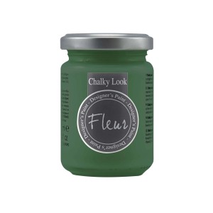 Barattolo di pittura Fleur Chalky Look verde per progetti fai-da-te.