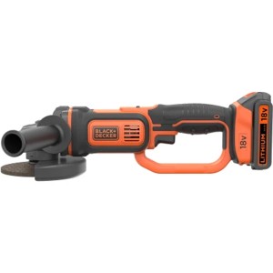 Black+Decker Smerigliatrice angolare a batteria 18V, 125mm. Ideale per smerigliare, tagliare e rimuovere la ruggine.
