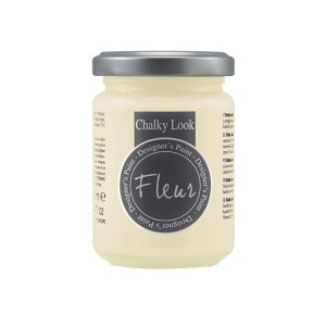 Barattolo di pittura a gesso Fleur gialla, ideale per il fai-da-te.